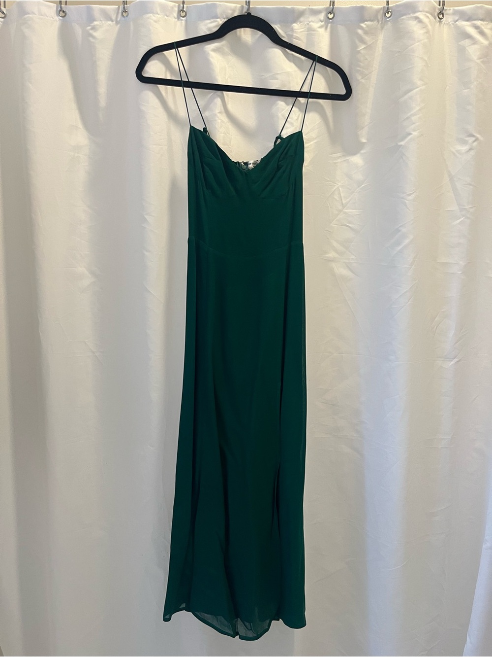 Reformation Juliette dress in emerald - Picture 4 of 5